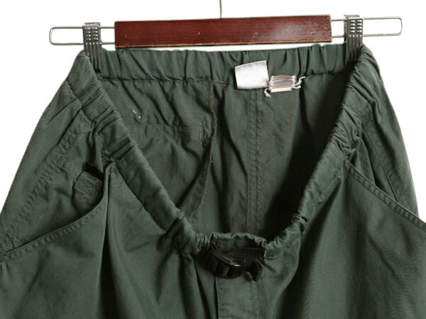 90s ノースフェイス カーゴ ショートパンツ メンズ L オールド アウトドア ショーツ 短パン ノータック ポケット付き パッカブル グリーン
