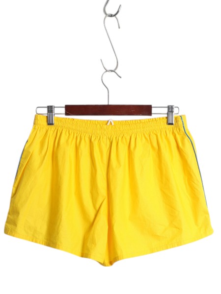 デッドストック 90s USA製 ポロ ラルフローレン コットン ショートパンツ メンズ XL 小さめ オールド ショーツ 短パン 海パン 水陸両用 黄