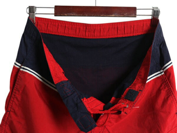 90s ポロスポーツ ラルフローレン ナイロン ショートパンツ メンズ S 古着 オールド スイム ショーツ 水陸両用 インナー付き 短パン 海パン
