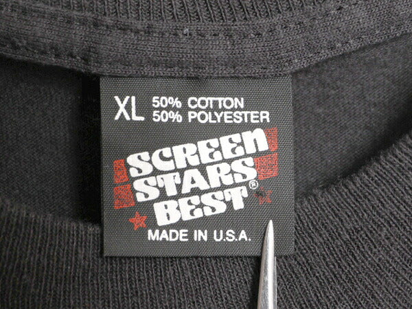 90s USA製 ジョーク メッセージ プリント 半袖 Tシャツ メンズ XL 90年代 オールド グラフィック 大きいサイズ シングルステッチ ブラック