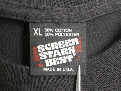 90s USA製 ジョーク メッセージ プリント 半袖 Tシャツ メンズ XL 90年代 オールド グラフィック 大きいサイズ シングルステッチ ブラック