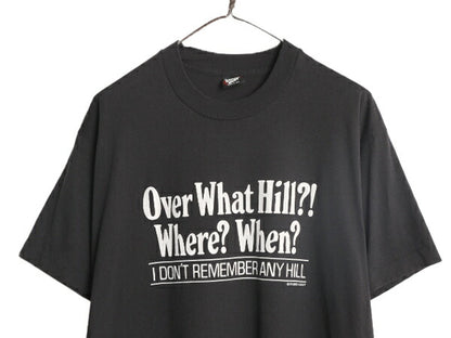 90s USA製 ジョーク メッセージ プリント 半袖 Tシャツ メンズ XL 90年代 オールド グラフィック 大きいサイズ シングルステッチ ブラック