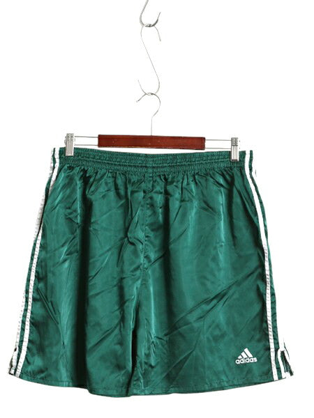 90s アディダス ナイロン ショートパンツ メンズ L 古着 オールド 短パン ショーツ スポーツ トレーニング 3ライン サッカー プラクティス
