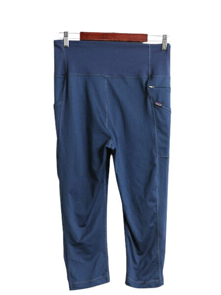パタゴニア パックアウト クロップ レディース L 20年製 タイツ ストレッチ パンツ レギンス スパッツ フィットネス トレーニング ヨガ 青