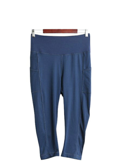 パタゴニア パックアウト クロップ レディース L 20年製 タイツ ストレッチ パンツ レギンス スパッツ フィットネス トレーニング ヨガ 青