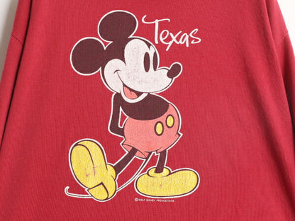 70s 80s USA製 ディズニー オフィシャル ミッキー プリント 半袖 Tシャツ メンズ レディース L / 70年代 80年代 ヴィンテージ キャラクター