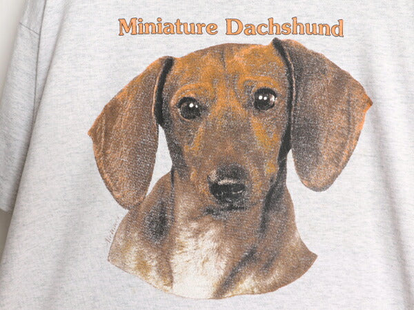 90s USA製 ドッグ アート イラスト プリント Tシャツ メンズ レディース XL / 90年代 オールド 犬 アニマル シングルステッチ 大きいサイズ