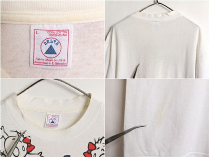 90s FREEZE キャラクター プリント 半袖 Tシャツ メンズ L / 90年代 オールド 当時物 イラスト グラフィック シングルステッチ メッセージ