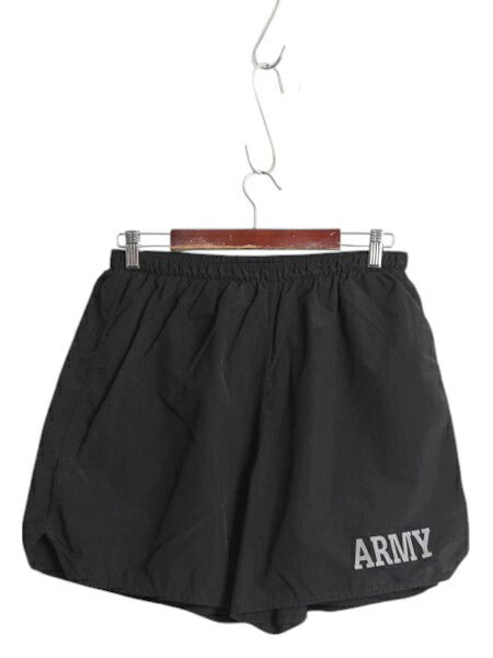 米軍実物 US ARMY アーミー ナイロン トレーニング ショートパンツ メンズ M ミリタリー ショーツ 短パン 海パン 水陸両用 インナー付き 黒