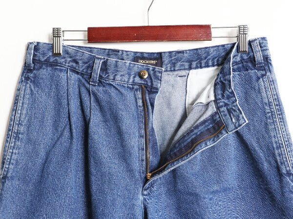 00s ドッカーズ リーバイス デニム ショートパンツ メンズ 34 古着 00年代 オールド LEVIS DOCKERS 短パン ツータック ショーツ コットン