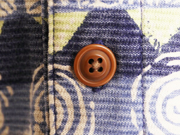 90s エルエルビーン 総柄 ピケ 半袖 ポロシャツ メンズ M 古着 90年代 オールド アウトドア LLBEAN 半袖シャツ ボックス アロハ ハワイアン
