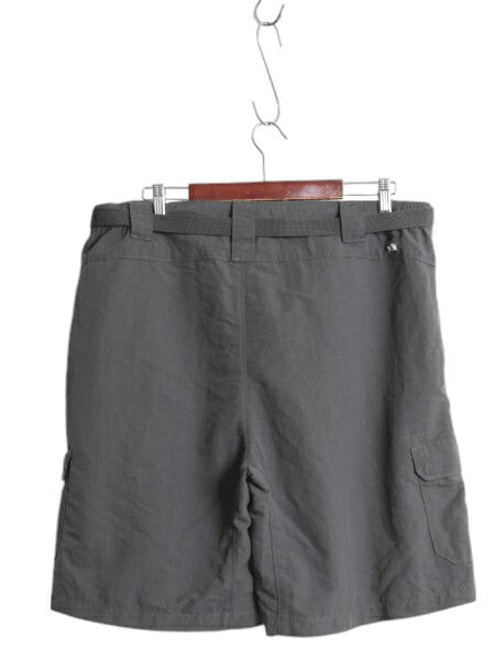 US企画 ノースフェイス カーゴ ショートパンツ メンズ XL / 古着 アウトドア ナイロン ショーツ 短パン ワンポイント 大きいサイズ グレー