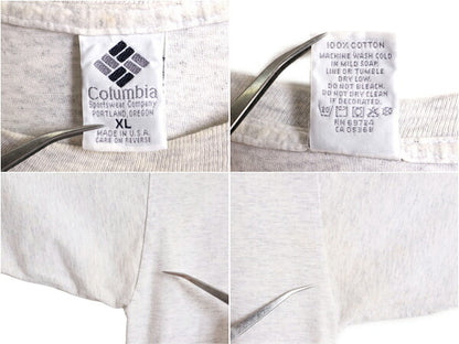 90s USA製 コロンビア フィッシュ イラスト 両面 プリント Tシャツ メンズ XL / 90年代 オールド Columbia アウトドア シングルステッチ 魚