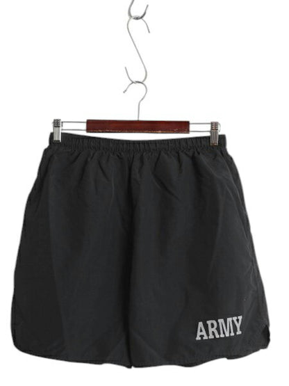 米軍実物 US ARMY アーミー ナイロン トレーニング ショートパンツ メンズ M ショーツ 短パン 海パン ミリタリー 水陸両用 インナー付き 黒
