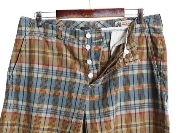 00s ポロ ラルフローレン チェック ショートパンツ メンズ 34 オールド ショーツ インディアンマドラス アーミー タイプ ノータック 短パン