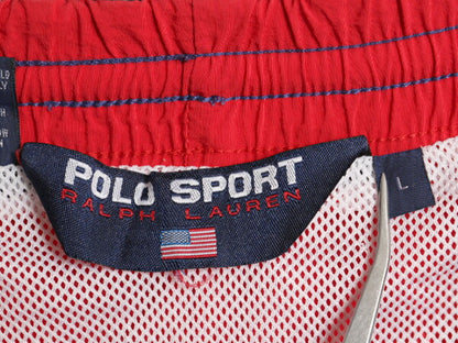 90s ポロスポーツ ラルフローレン ナイロン ショートパンツ メンズ L 古着 オールド スイム ショーツ 短パン 海パン 水陸両用 インナー付き