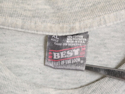90s USA製 ジョーク メッセージ プリント 半袖 Tシャツ メンズ XL / 90年代 オールド グラフィック 大きいサイズ シングルステッチ グレー