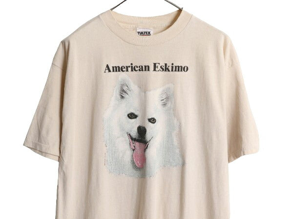 00s ドッグ アート イラスト プリント Tシャツ メンズ レディース XL / オールド 犬 アニマル ヘビーウェイト 大きいサイズ グラフィック