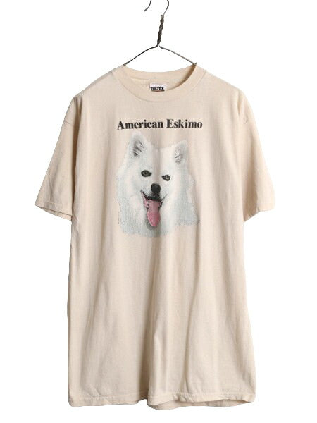 00s ドッグ アート イラスト プリント Tシャツ メンズ レディース XL / オールド 犬 アニマル ヘビーウェイト 大きいサイズ グラフィック