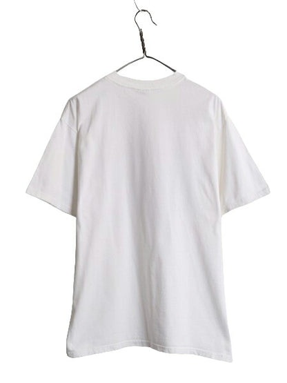00s ドッグ アート イラスト プリント Tシャツ メンズ レディース L 古着 00年代 オールド イヌ アニマル ヘビーウェイト グラフィック 白
