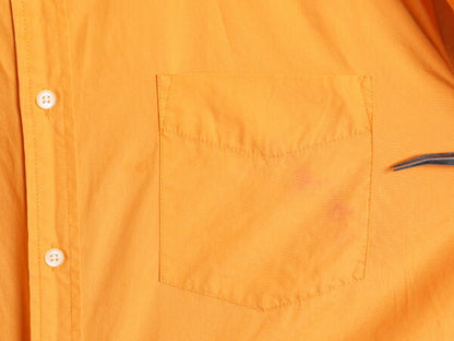 00s ジェイクルー 半袖 シャツ メンズ L / 00年代 オールド J CREW 半袖シャツ コットン カジュアル ポケット付き 無地 シンプル オレンジ