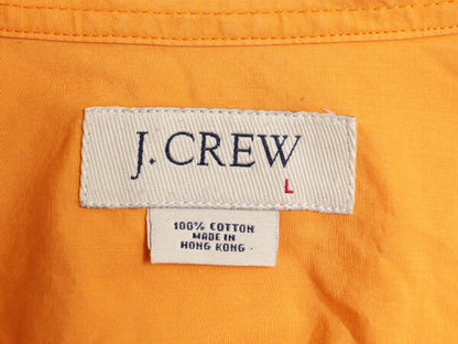 00s ジェイクルー 半袖 シャツ メンズ L / 00年代 オールド J CREW 半袖シャツ コットン カジュアル ポケット付き 無地 シンプル オレンジ