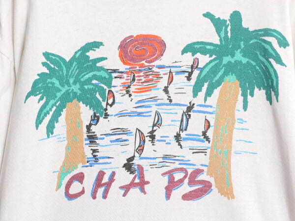 80s USA製 チャップス ラルフローレン プリント 半袖 Tシャツ メンズ XL / 80年代 ヴィンテージ CHAPS ポロ 大きいサイズ シングルステッチ