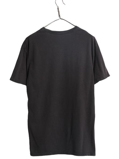 ジョーク メッセージ プリント 半袖 Tシャツ メンズ M 程/ 古着 グラフィック ヘビーウェイト コットン カットソー クルーネック ブラック