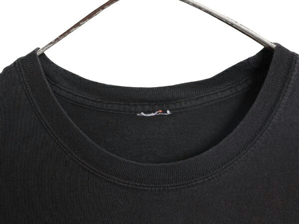 ジョーク メッセージ プリント 半袖 Tシャツ メンズ M 程/ 古着 グラフィック ヘビーウェイト コットン カットソー クルーネック ブラック