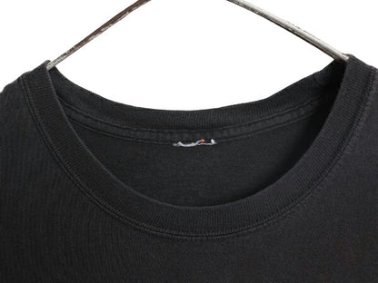 ジョーク メッセージ プリント 半袖 Tシャツ メンズ M 程/ 古着 グラフィック ヘビーウェイト コットン カットソー クルーネック ブラック
