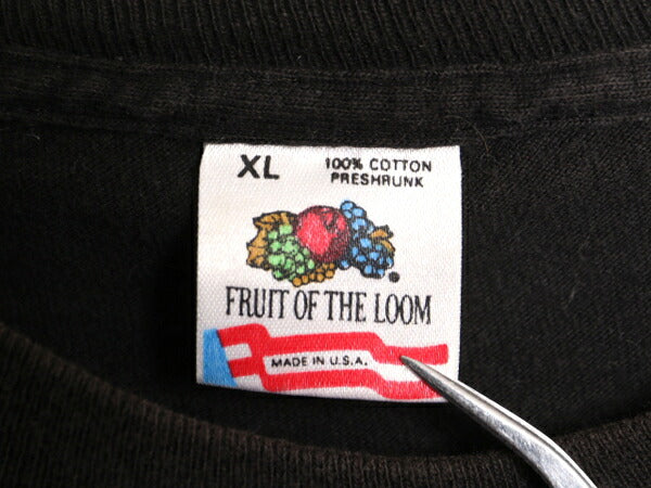 90s USA製 ジョーク メッセージ プリント 半袖 Tシャツ メンズ XL 古着 90年代 オールド ヘビーウェイト 大きいサイズ シングルステッチ 黒