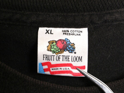 90s USA製 ジョーク メッセージ プリント 半袖 Tシャツ メンズ XL 古着 90年代 オールド ヘビーウェイト 大きいサイズ シングルステッチ 黒