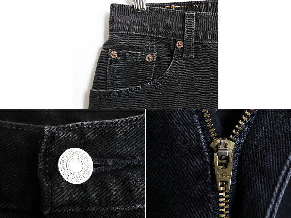 00s リーバイス 550 リラックス フィット テーパード ブラック デニム パンツ レディース L / 00年代 オールド Levis ジーンズ ジーパン 黒