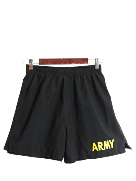 米軍実物 US ARMY アーミー ナイロン トレーニング ショートパンツ メンズ S ミリタリー ショーツ 短パン 海パン 水陸両用 インナー付き 黒