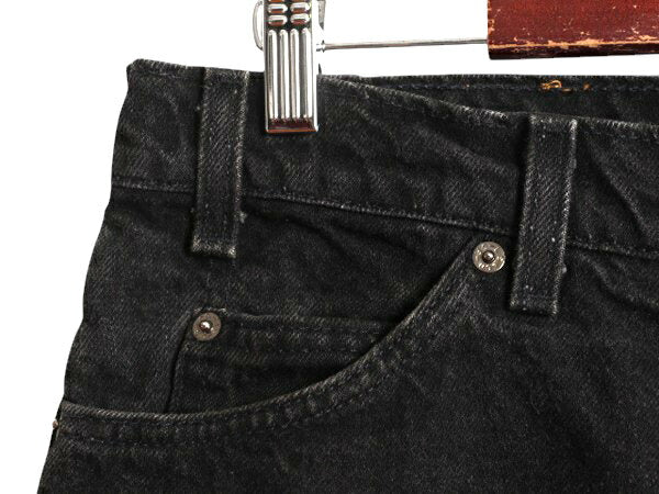 90s USA製 リーバイス 550 ブラック デニム ショートパンツ メンズ 34 / オールド リラックス フィット ショーツ ジーンズ カットオフ 黒