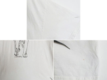 00s ドッグ アート イラスト 両面 プリント Tシャツ メンズ レディース XL / 00年代 オールド 犬 アニマル ヘビーウェイト 大きいサイズ 白