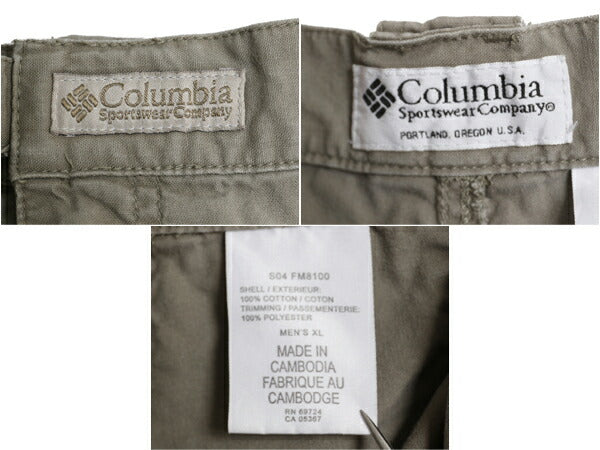 00s コロンビア PFG コットン フィッシング ショートパンツ メンズ XL オールド アウトドア サファリ ショーツ 短パン ハーフパンツ カーゴ
