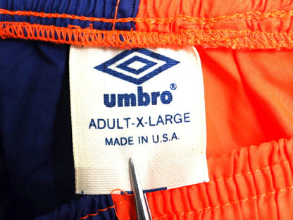 80s 90s USA製 アンブロ ナイロン ショートパンツ メンズ XL ヴィンテージ ショーツ 短パン スポーツ トレーニング ワンポイント ツートン