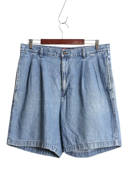 90s チャップス ラルフローレン デニム ショートパンツ メンズ 36 オールド ポロ ショーツ 短パン ツータック ジーンズ ジーパン ゆったり
