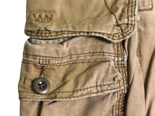 00s ポロ ラルフローレン カーゴ ショーツ メンズ 32 オールド ヴィンテージ 加工 ショートパンツ ヘリンボーン ミリタリー ノータック 茶