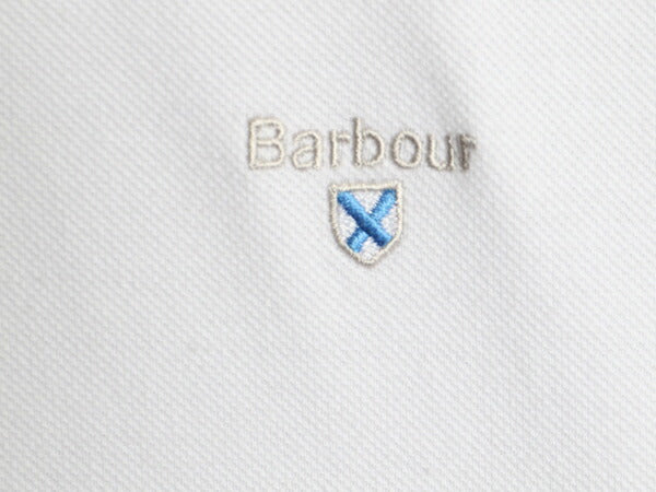 バブアー ボーダー 鹿の子 半袖 ポロシャツ メンズ XL / Barbour 半袖シャツ コットン ワンポイント 大きいサイズ マルチカラー ボックス