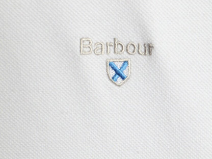 バブアー ボーダー 鹿の子 半袖 ポロシャツ メンズ XL / Barbour 半袖シャツ コットン ワンポイント 大きいサイズ マルチカラー ボックス