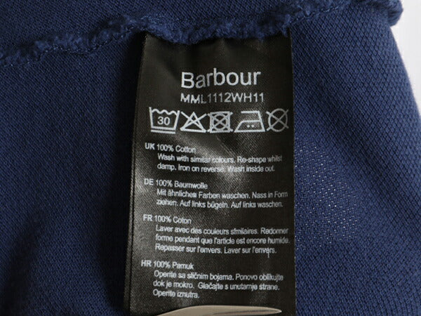 バブアー ボーダー 鹿の子 半袖 ポロシャツ メンズ XL / Barbour 半袖シャツ コットン ワンポイント 大きいサイズ マルチカラー ボックス