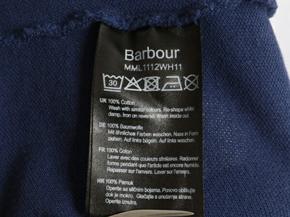 バブアー ボーダー 鹿の子 半袖 ポロシャツ メンズ XL / Barbour 半袖シャツ コットン ワンポイント 大きいサイズ マルチカラー ボックス