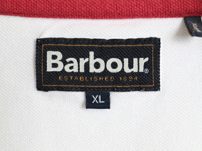 バブアー ボーダー 鹿の子 半袖 ポロシャツ メンズ XL / Barbour 半袖シャツ コットン ワンポイント 大きいサイズ マルチカラー ボックス