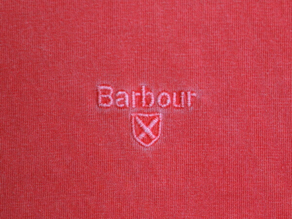 バブアー 半袖 Tシャツ メンズ XL 古着 Babour ワンポイント ロゴTシャツ カットソー ヘビーウェイト 大きいサイズ 後染め ガーメントダイ
