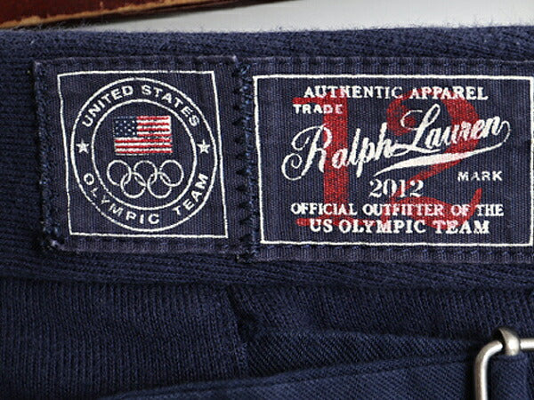 2012年 オリンピック アメリカ代表 ラルフローレン スウェット ショートパンツ レディース M ポロ ショーツ 短パン トレーナー 紺 USA 限定