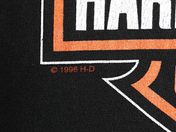 00s ハーレー ダビットソン 両面 プリント Tシャツ メンズ XL / オールド オフィシャル イーグル バイク 大きいサイズ ヘビーウェイト 黒