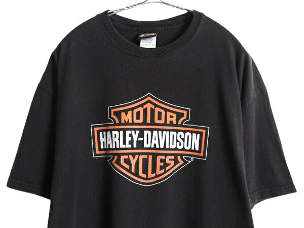 00s ハーレー ダビットソン 両面 プリント Tシャツ メンズ XL / オールド オフィシャル イーグル バイク 大きいサイズ ヘビーウェイト 黒