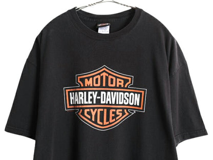 00s ハーレー ダビットソン 両面 プリント Tシャツ メンズ XL / オールド オフィシャル イーグル バイク 大きいサイズ ヘビーウェイト 黒